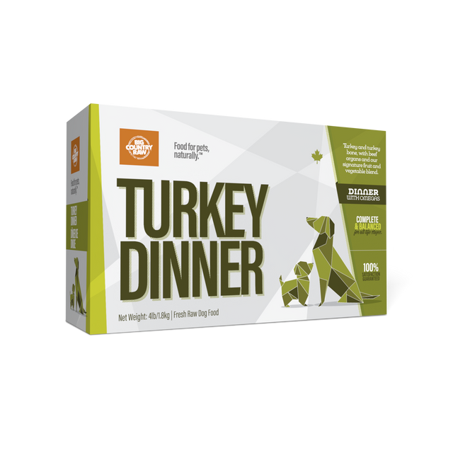 Big Country Raw 🍁Turkey Dinner 4Lb Carton
