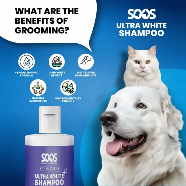 Soos 🍁Ultra White - Hypoallergenic Shampoo for Dogs & Cats  500ml