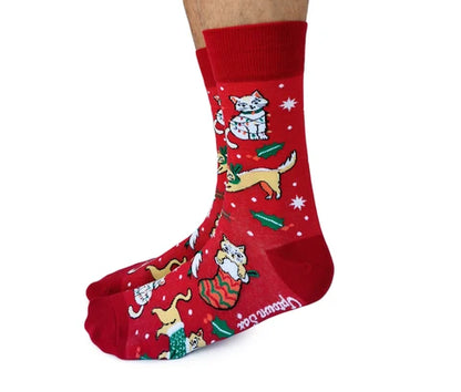 Feline Festive Socks - For Him 🍁 Uptown Sox