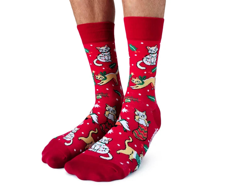 Feline Festive Socks - For Him 🍁 Uptown Sox