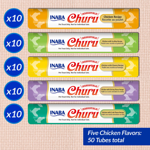 Inaba Churu Chicken Variety Puree 50 Pack
