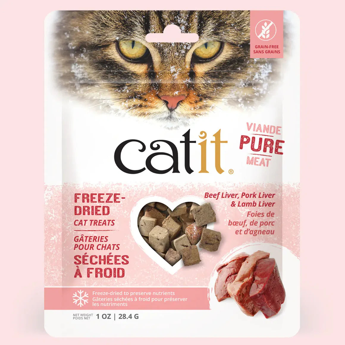 Catit 🍁Beef Liver, Pork Liver & Lamb Liver Freeze Dried Raw Cat Treats 28g