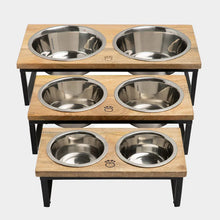 GF Pet 🍁Wood and Metal Natural Raised Feeder