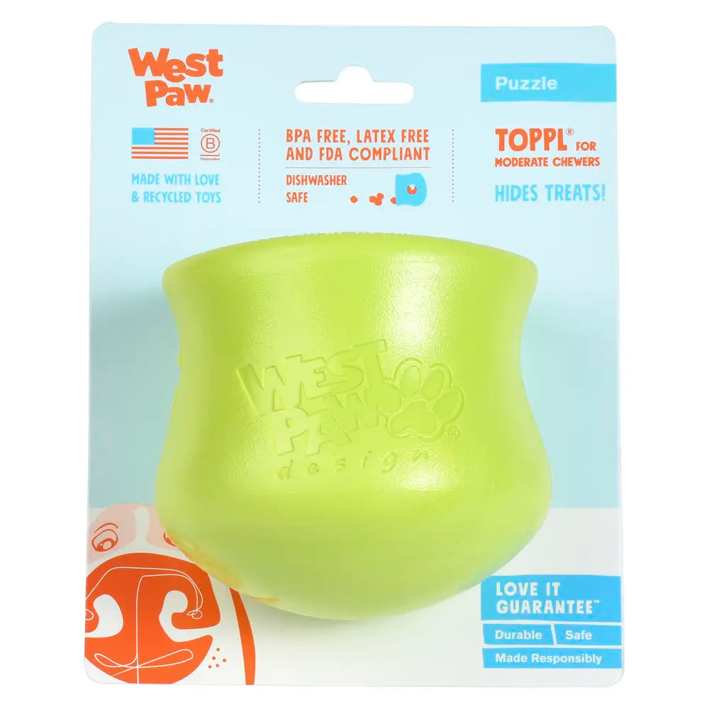 West Paw Granny Smith Toppl Treat Toy & Feeder