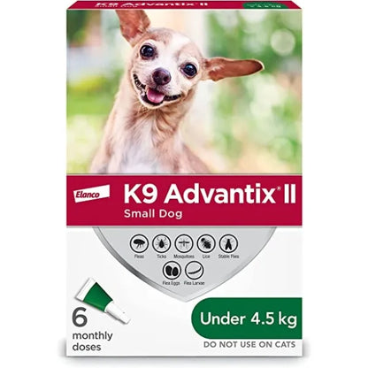 K9 Advantix II  Small Dog Under 4.5kg