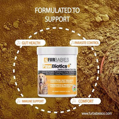 FurBabies🍁 PawBiotics+ Advanced Gut Health & Parasite Control For Dogs and Cats