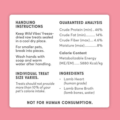 Wild Vibes Treat Co. Lamb Heart & Bone Broth 80g