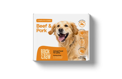 Back2Raw™🍁 Complete Beef Recipe & Pork Blend Frozen Dog Food 12lb