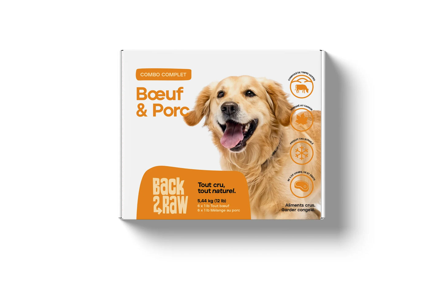 Back2Raw™🍁 Complete Beef Recipe & Pork Blend Frozen Dog Food 12lb