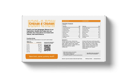 Back2Raw™ 🍁Complete Chicken Recipe & Chicken Blend Frozen Dog Food 12lb