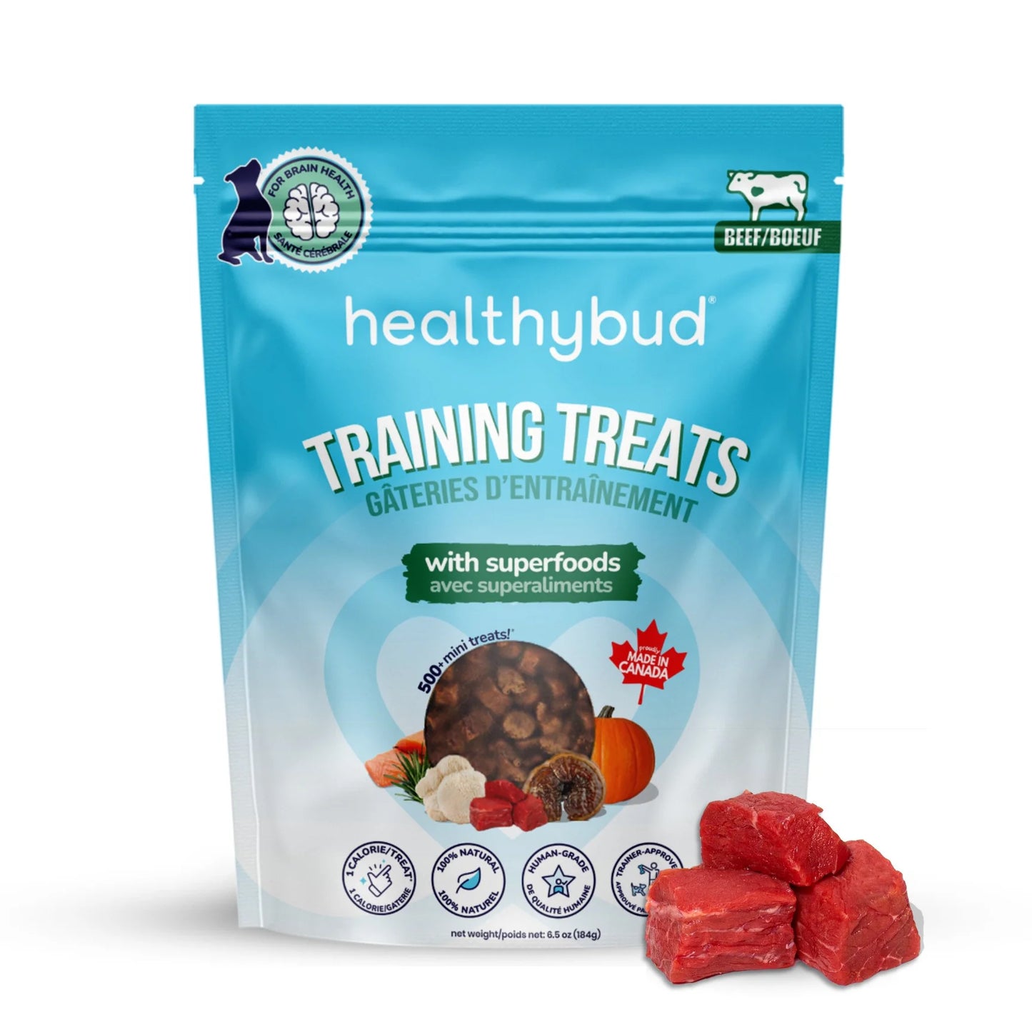 healthybud Training Treats with superfoods 6.5oz