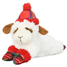 Multipet Holiday Red Plaid Lamb Chop Dog Toy