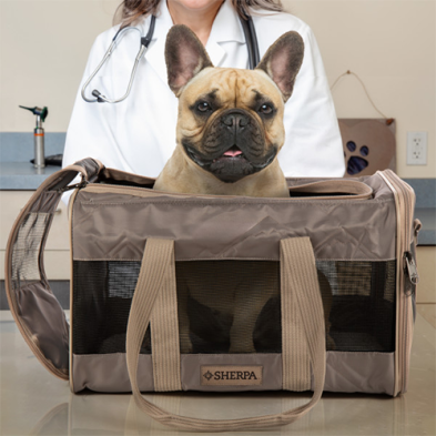 Sherpa® Deluxe™ Soft Sided Dog & Cat Carrier Driftwood Grey Large