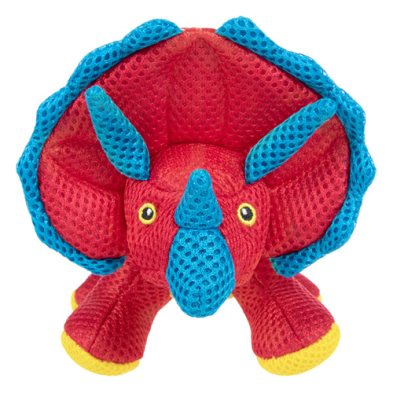 goDog Double Chew Guard™ Dino Frills Red Small
