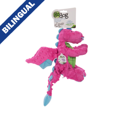 goDog Dragons Squeaky Dragon Pink