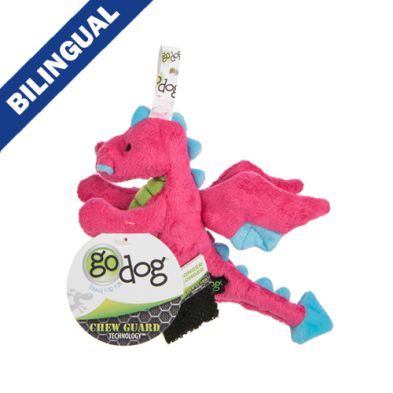 goDog Dragons Squeaky Dragon Pink