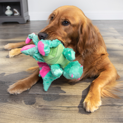 goDog Dragon Seafoam Large Dog Toy