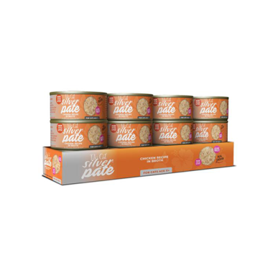 Tiki Cat Silver Pate Chicken Recipe in Broth Cat Food 2.4oz