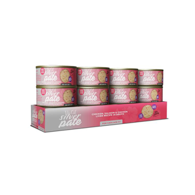 Tiki Cat Silver Pate Chicken, Salmon and Chicken Liver in Broth  2.4oz