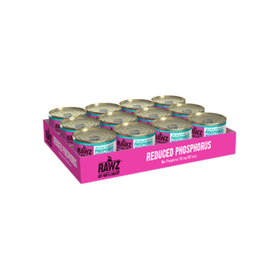 RAWZ® Phosphorus Tuna & Salmon Pâté in Broth Recipe Wet Cat Food 5.5oz