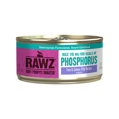 RAWZ® Phosphorus Tuna & Salmon Pâté in Broth Recipe Wet Cat Food 5.5oz