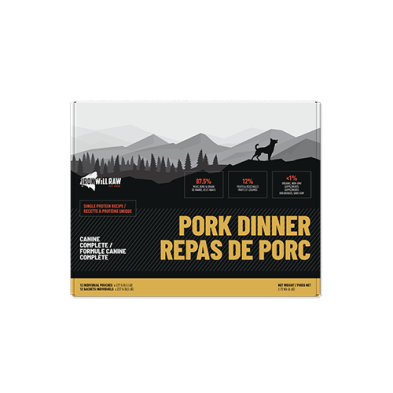 Iron Will Raw® Canine Complete™ Pork Dinner Frozen Dog Food
