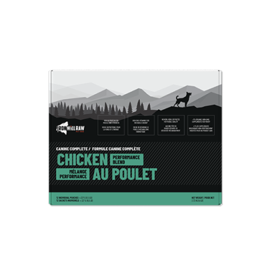 Iron Will Raw®🍁 Canine Complete™ Chicken Performance Blend Frozen Dog Food 24lb