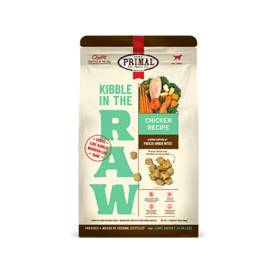 Primal Kibble in the Raw Chicken Recipe for Dogs