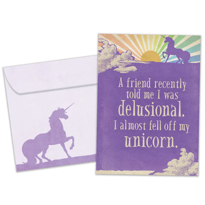 Tree Free Greetings 🍁 Fell off Unicorn Birthday Card