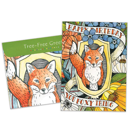 Tree Free Greetings 🍁Foxy Birthday Card