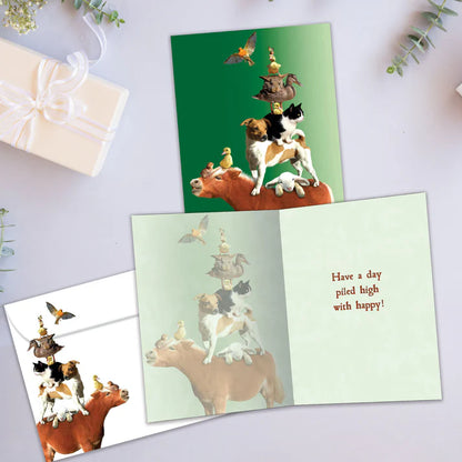 Tree Free Greetings 🍁Piled High Birthday Card