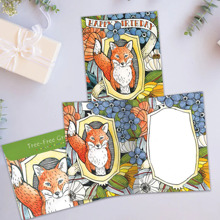Tree Free Greetings 🍁Foxy Birthday Card