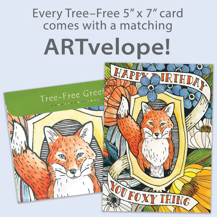 Tree Free Greetings 🍁Foxy Birthday Card