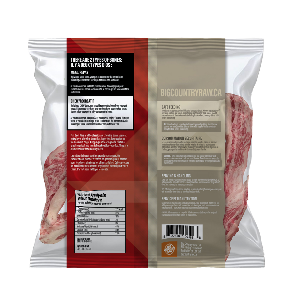 Big Country Raw 🍁Flat Rib Bone Small 1lb