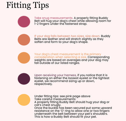 Buddy Belts🍁 Light Pink Genuine Leather Harness