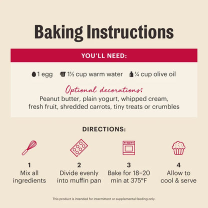 Honest Kitchen Muffin Mix made with Chicken, Apples & Cinnamon