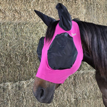 Canadian Horsewear Lycra Bug Eye Fly Mask - Fuchsia
