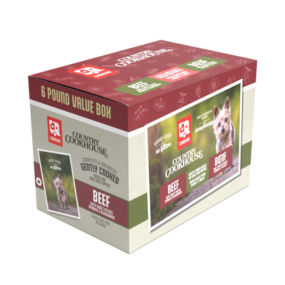 Caravan 🍁Country Cookhouse Gently Cooked Beef for Dogs 6lb Bulk Box