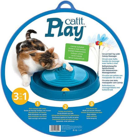 Catit 🍁Play 3 in 1 Circuit Ball Toy with Massager