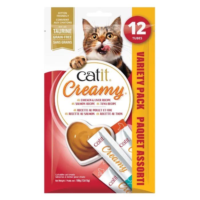 Catit 🍁Creamy Lickable Cat Treat Assorted Multipack - 12 pack