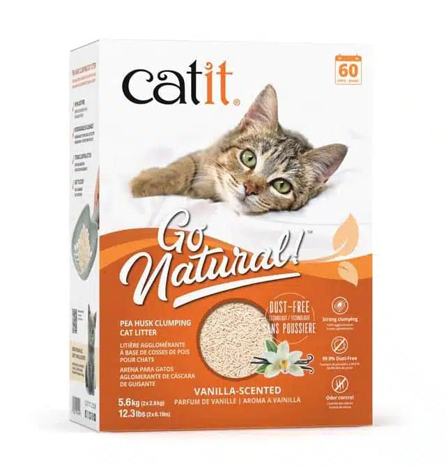 Catit 🍁Go Natural! Vanilla Scented Pea Husk Clumping Litter 5.6kg