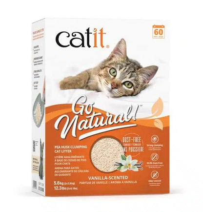 Catit 🍁Go Natural! Vanilla Scented Pea Husk Clumping Litter 5.6kg