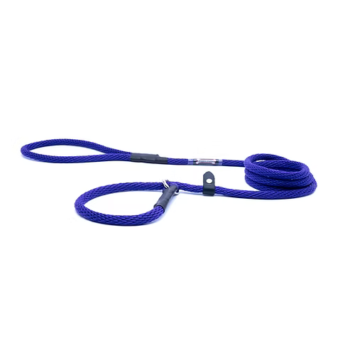 Smoochy Poochy 🍁Purple 1/4" x 6' Slip Lead with Safety