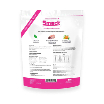 Smack🍁 Chunky Chicken Raw Dehydrated Super Food for Dogs