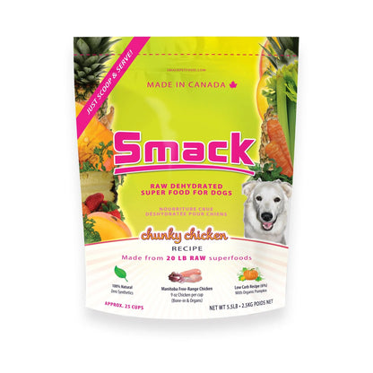 Smack🍁 Chunky Chicken Raw Dehydrated Super Food for Dogs