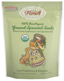Flora4 🍁Original Ground Sprouted Seeds Whole Food Supplement and Digestive Aid for Cats and Dogs 510g