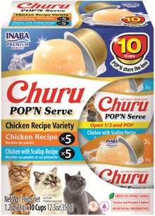 Inaba Churu Tuna Variety Pop'n Serve Cat Treat - 10 Pack