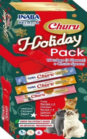 Inaba Churu Holiday Pack for Cats + Churu Spoon