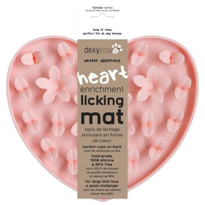 DexyPaws 🍁Pink Heart Hide & Seek Silicone Snuffle Mat