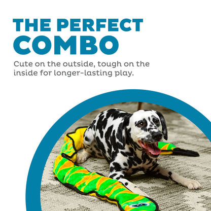 Outward Hound Durablez 38" Green 6 Squeaker Snake